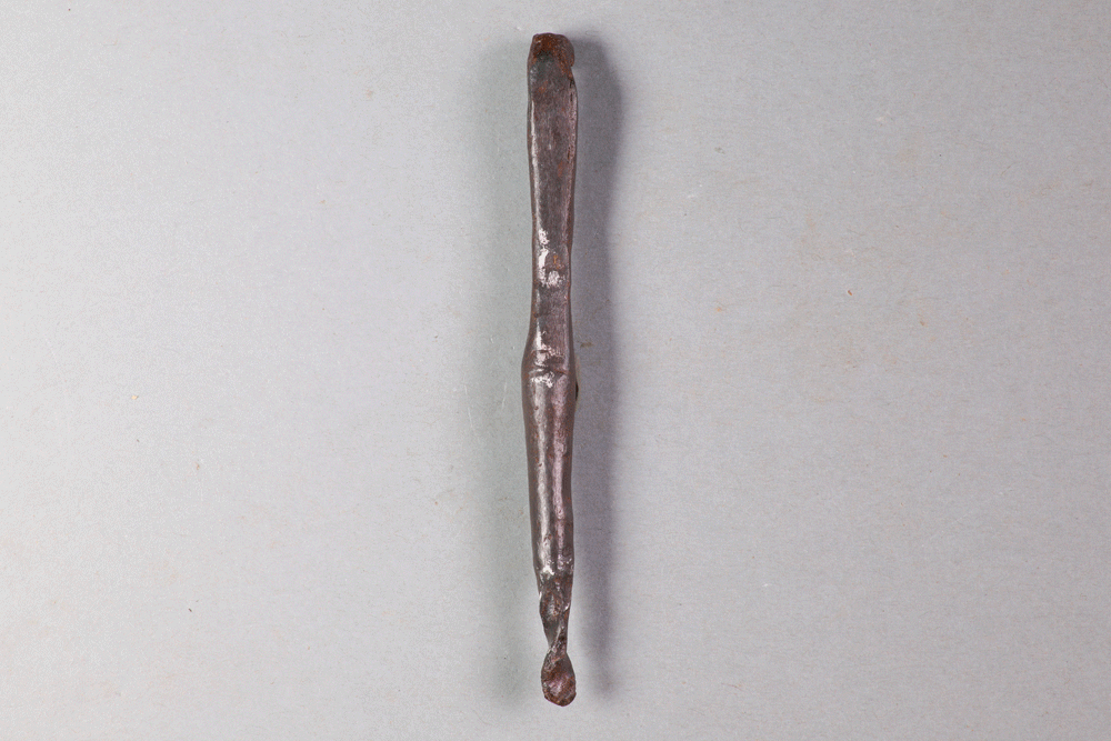 Bohrer aus Eisen von der Burg Bartenstein, Partenstein, Anfang 17. Jh., Museum Ahler Kram, Fd. Nr. 3280, H. 9,8 cm, Br. 1,3 cm