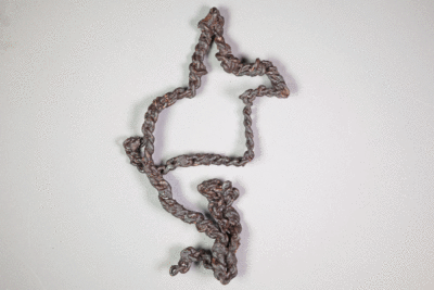 Kette aus Eisen von der Burg Bartenstein, Eisen, Anfang 15. Jh., Partenstein, Museum Ahler Kram, Fd. Nr. 3236 H. 20,4 cm, Br. 12,4 cm